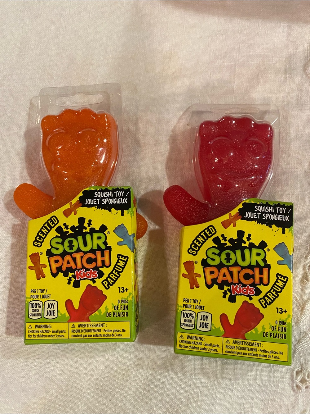 Set of 2 Sour Patch Kids Scented Squish Toy - Orange and Red